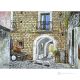 VISTAZO DE ORSARA Pintura acrílica moderna sobre lienzo Made in Italy 