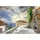VISTAZO DE IRPINO Pintura acrílica moderna sobre lienzo Made in Italy