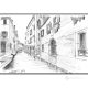 SCUDI S.TEMITA - VENECIA Dibujo a lápiz sobre cartón moderno Made in Italy 