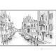 ESCUELA GRANDI S. MARCO - VENECIA Dibujo a lápiz sobre cartón moderno Made in Italy 