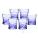 SONIDO Juego de 6 auténticos vasos de agua modernos pintados a mano en cristal de calidad superior.