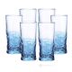 SONIDO Juego de 6 auténticos vasos de agua modernos pintados a mano en cristal de calidad superior.