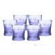 SONIDO Juego de 6 auténticos vasos de agua modernos pintados a mano en cristal de calidad superior.