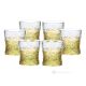 Set de 6 auténticos vasos de agua modernos pintados a mano en cristal de calidad superior.
