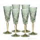 Set de 6 auténticas copas flauta pintadas a mano en cristal de calidad superior.