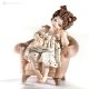 Muñeca de colección de porcelana TITTY Capodimonte, romanticismo italiano.
