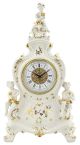 RELOJ DE MESA AMORINI Cerámica artística de estilo barroco con color oro de 24k Made in Italy