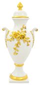 NOBLE ROSE JARRON Jarrón de Cerámica Creaciones Artísticas Estilo Barroco Oro 24k Hecho en Italia