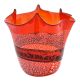 FAZZOLETTO SILVER BAND Centro de mesa Jarrón de cristal de Murano Hoja de plata 925 Venecia