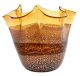 FAZZOLETTO SILVER BAND Centro de mesa Jarrón de cristal de Murano Hoja de plata 925 Venecia