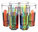COPAS DE LICOR PROVENCE Juego de 6 auténticas copas de licor de cristal de Venecia pintadas a mano Made in Italy