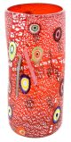 MURRINE SILVER JARRON Cristal de Murano Hoja de Plata Jarrón Murrine Hecho a mano Venecia