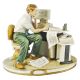 PROGRAMADOR Estatua Estatua Capodimonte Figura de Porcelana Hecha a Mano Made in Italy