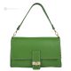 ROMINA bolso de mano y bandolera para mujer, piel auténtica hecha a mano en color verde claro