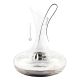 DECANTER CON INFUSOR DE PLATA con Fondo de Plata Jarra de Agua para Vino en Elegante Combinación de Cristal y Plata Martillado a Mano Chapado Antioxidante Especial Made in Italy *1,5l