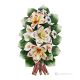ORQUÍDEAS - Rama de flores para colgar, fina porcelana de Capodimonte, decorativa