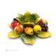 PORTAVELAS DE FRUTAS – Centro de mesa decorativo, cerámica Capodimonte
