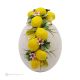 HUEVO DE LIMÓN – Centro de mesa decoración de mesa, fina cerámica de Capodimonte