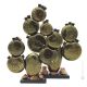 CACTUS Vidrio soplado de Murano Pan de oro de 24k auténtica artesanía Hecho en Italia
